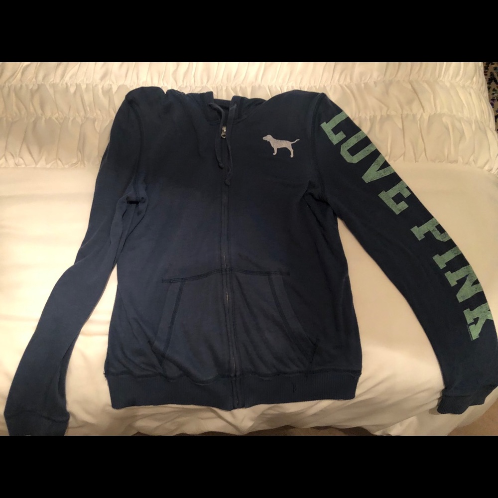 Navy PINK Victoria’s Secret Zip Jacket